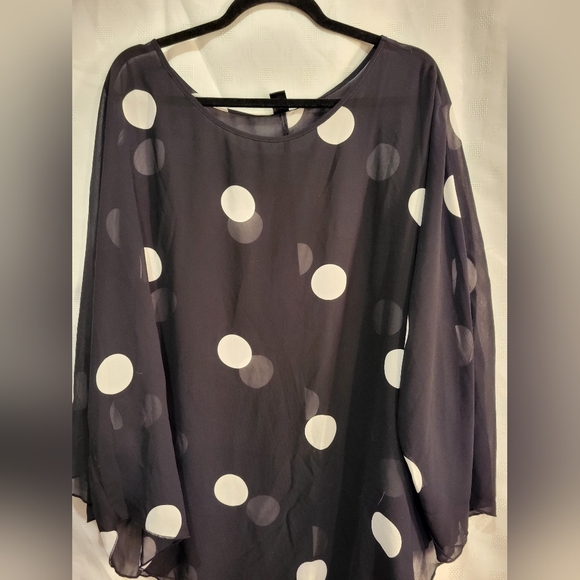 Shein sheer printed front blouse - Picture 2 of 3